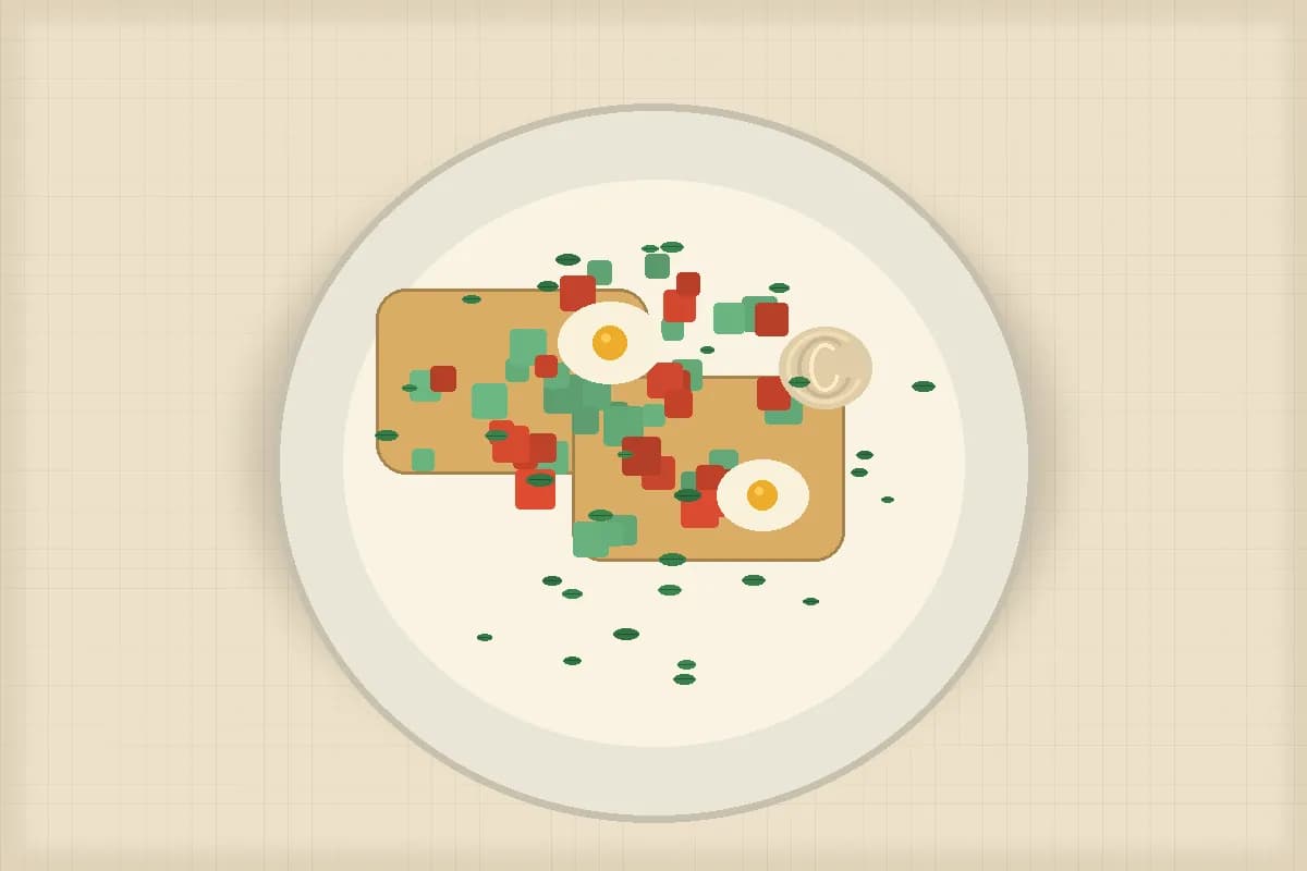 Breakfast pita pockets with eggs, cucumber, tomato, and tahini
